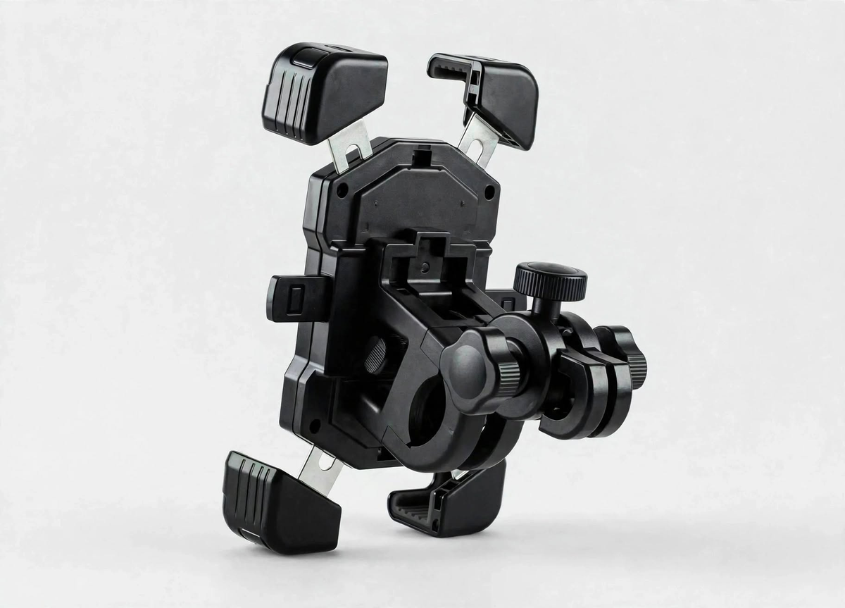 Support téléphone noir pour guidon vue arrière